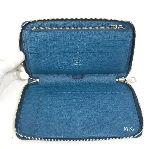 LOUIS VUITTON Epi Zippy Organizer Long Wallet Epi Leather Navy - Picture 8 of 10